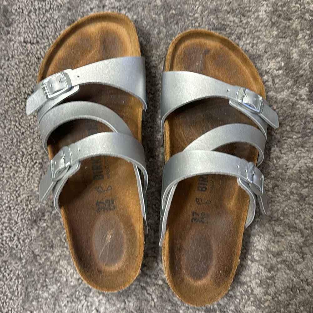 Silver Birkenstocks